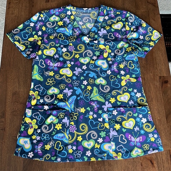 Womens Scrub Top - Picture 1 of 3